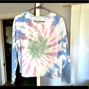 Cropped sweatshirt tye dye
